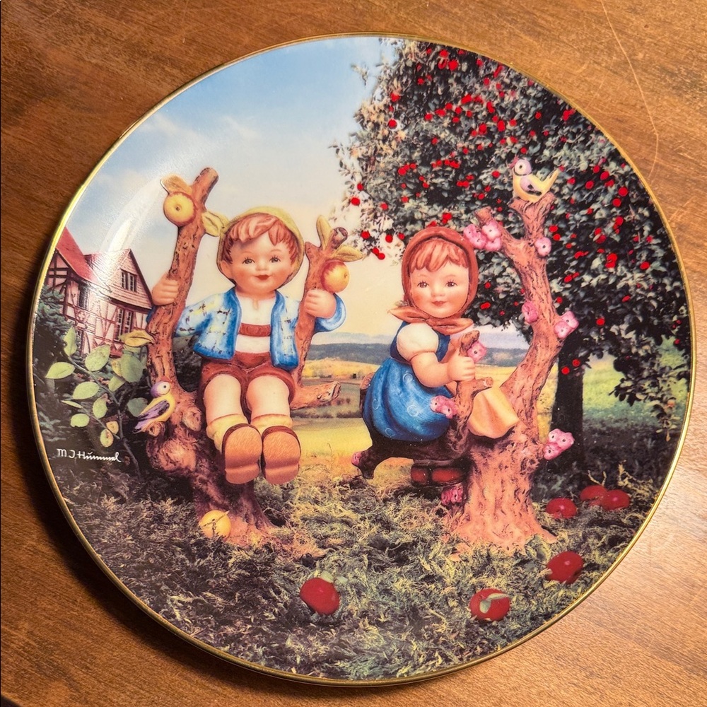 Hummel limited edition Decorative Plate with Children - Blue, Red, Green Accents